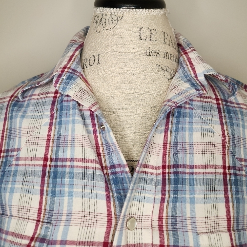Mens Vintage Wrangler Plaid Shirt